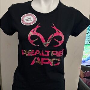 Realtree Black T-Shirt with Pink Logo